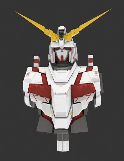 Unicorn Gundam Paper Model (Torso)