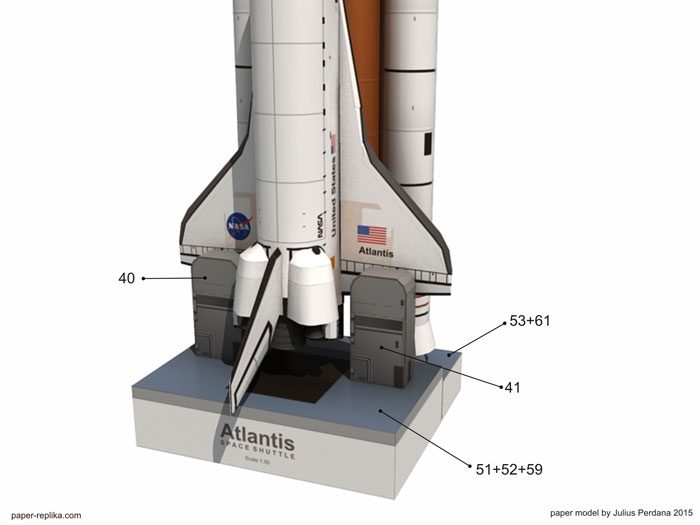 Atlantis Space Shuttle paper model