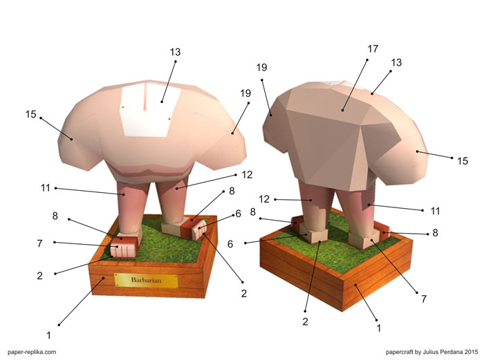 Barbarian - Clash of Clans Papercraft