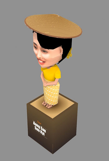 Aung San Suu Kyi Papercraft
