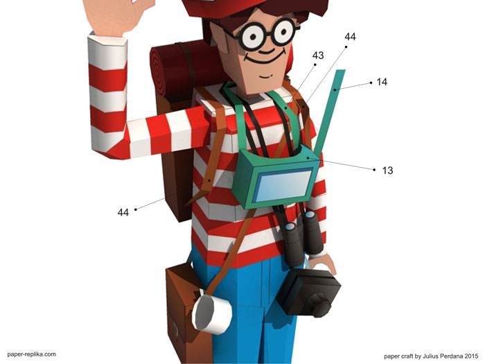 Where's Wally - Waldo paper craft