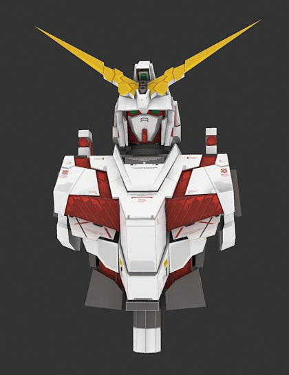 Unicorn Gundam Paper Model (Torso)