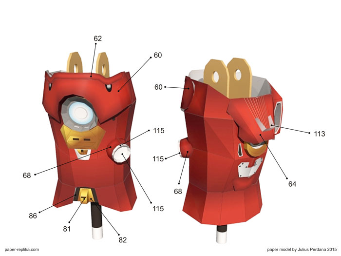 Hulkbuster Paper Model - Leg