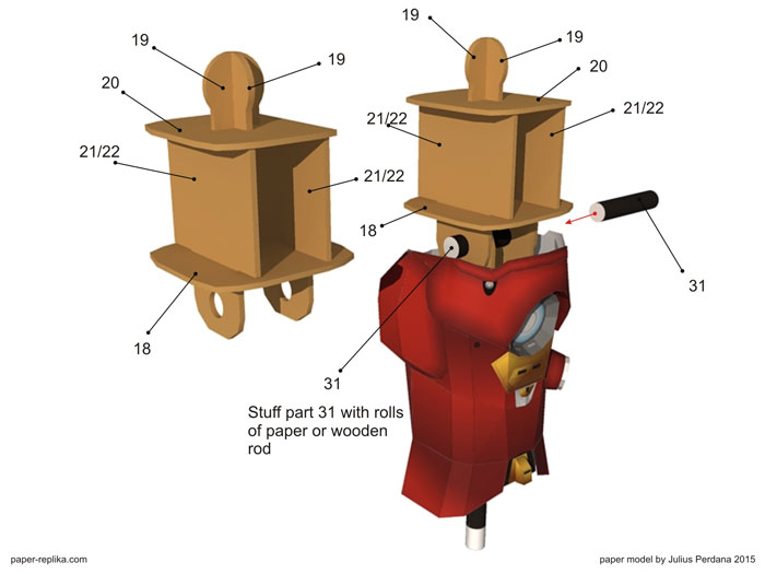 Hulkbuster Paper Model - Leg