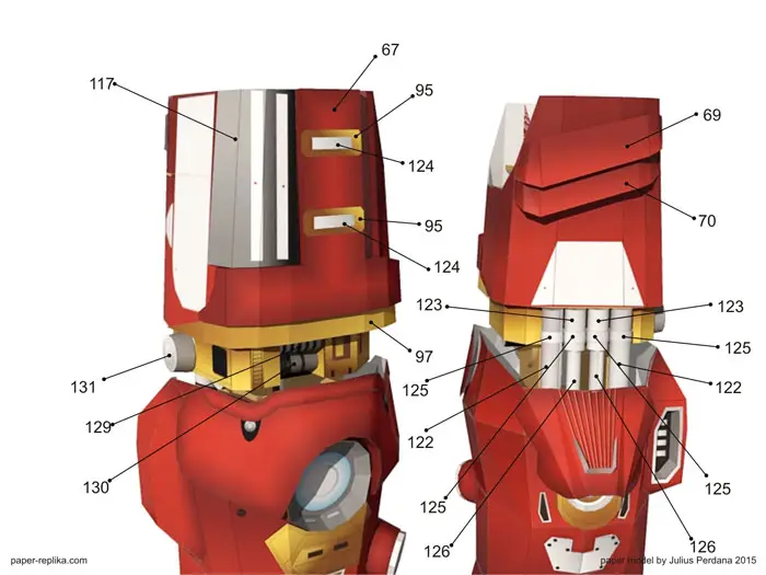 Hulkbuster Paper Model - Leg