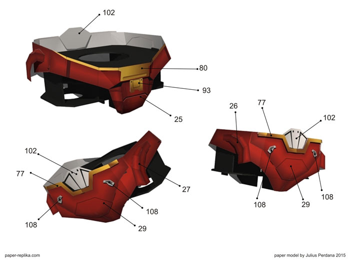 Hulkbuster Paper Model - Leg