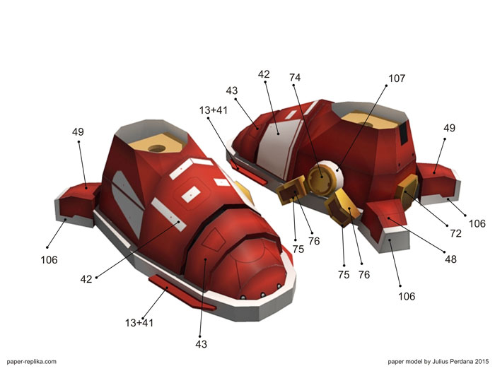 Hulkbuster Paper Model - Leg
