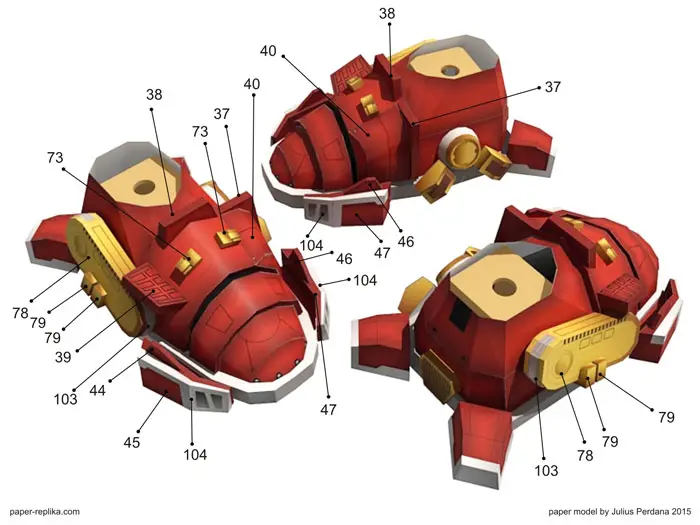 Hulkbuster Paper Model - Leg