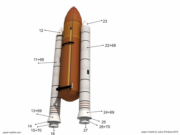 Atlantis Space Shuttle paper model