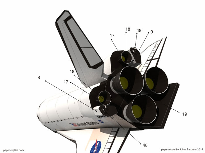 Atlantis Space Shuttle paper model