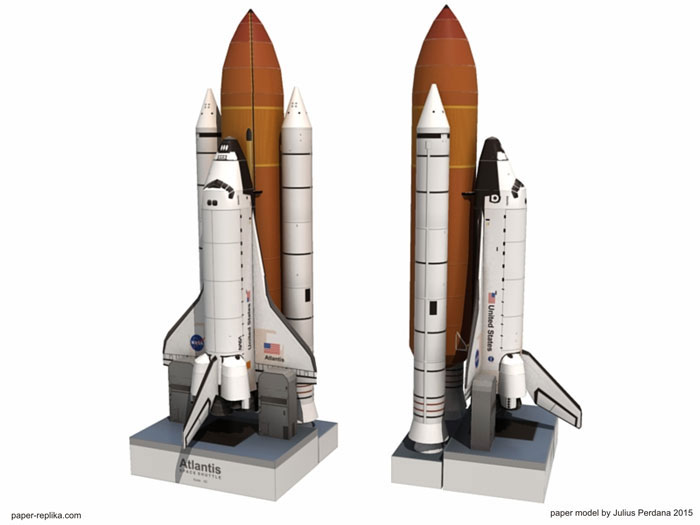 Atlantis Space Shuttle paper model