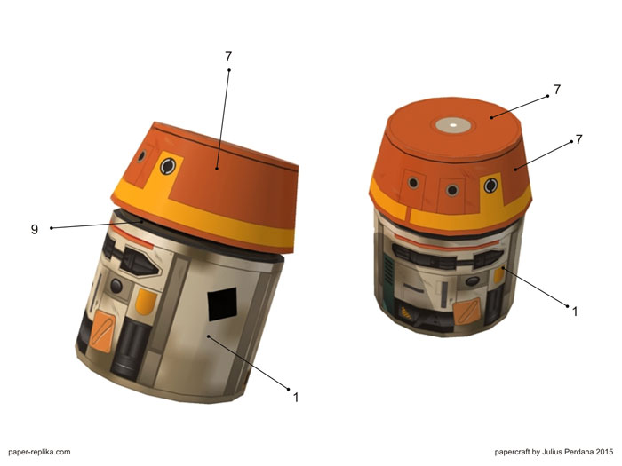 Chopper star wars paper craft