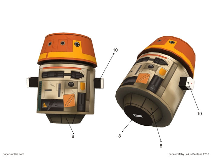 Chopper star wars paper craft