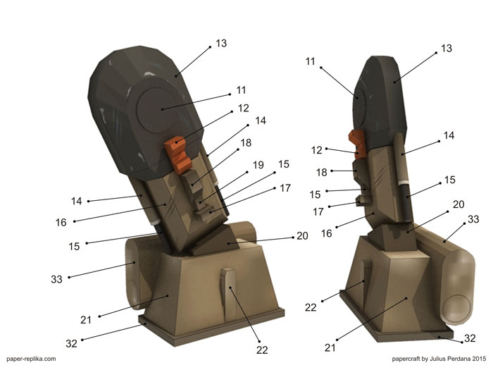 Chopper star wars paper craft