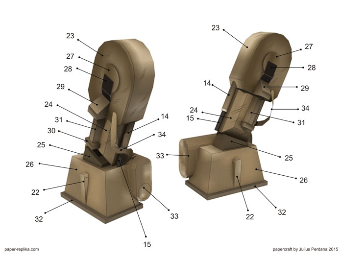 Chopper star wars paper craft