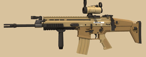 FN SCAR assault rifle paper craft model kit intro 