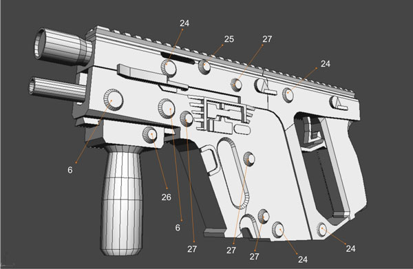 KRISS Super V 1:1 (patterns)